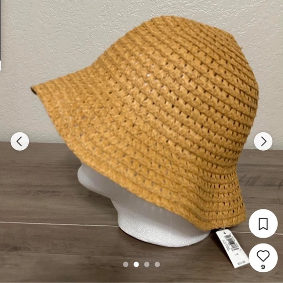 NWT OLD NAVY STRAW BUCKET Hat Color Totally Natural - Picture 3 of 6